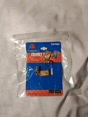 Vintage Looney Tunes Stamp Collection Earrings